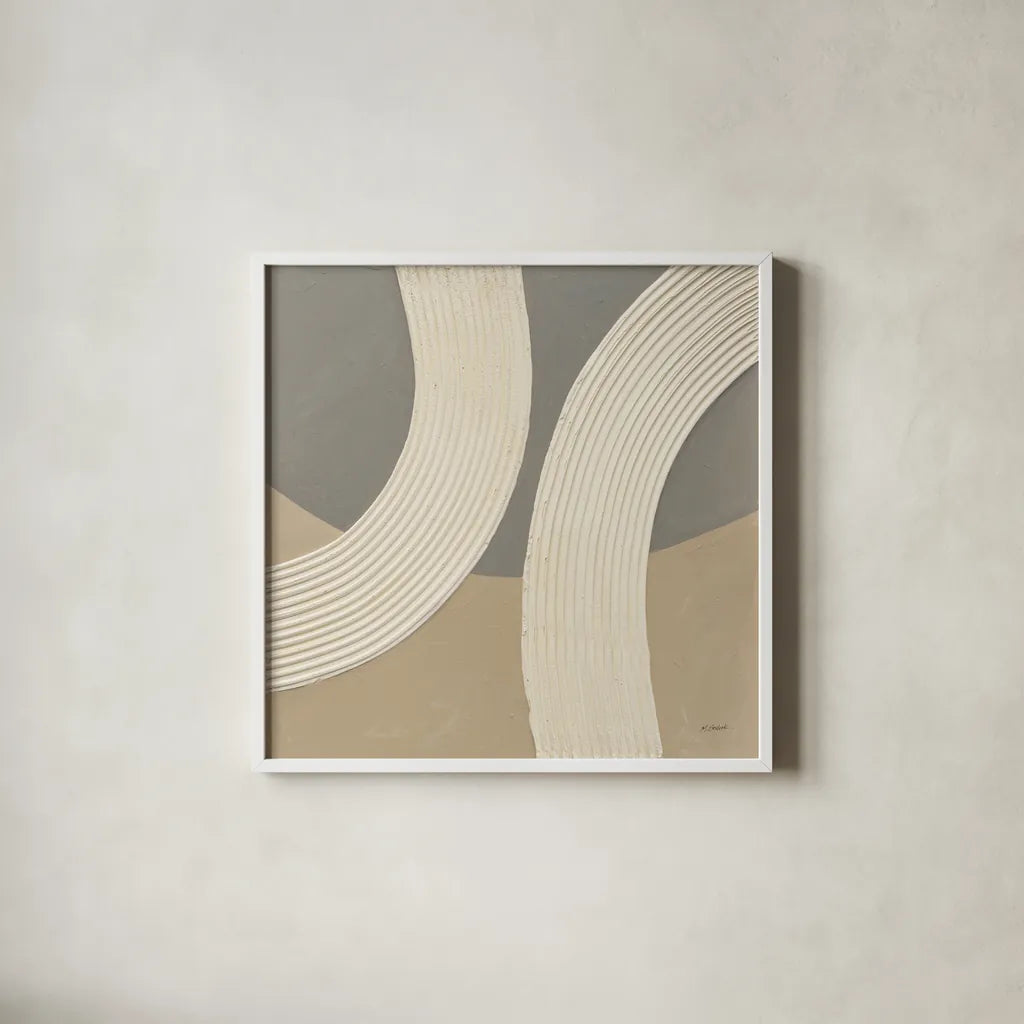 Somewhere II by Mike Schick. Shown in a crisp white glass frame for a clean and minimalist style. Available as an archival giclee rolled canvas, fine art paper, or poster print. SKU 86333a.