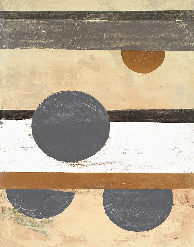 Stripes and Circles Neutral by Mike Schick