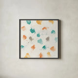 Sunflower Nougat II by Mike Schick. Shown in a sleek black glass frame for a contemporary gallery look. Available as an archival giclee rolled canvas, fine art paper, or poster print. SKU 50121a.