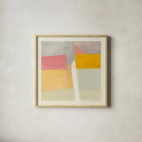 Sunny Side Up by Mike Schick. Shown in a natural wood glass frame for a timeless modern aesthetic. Available as an archival giclee rolled canvas, fine art paper, or poster print. SKU 41999a.
