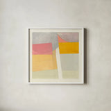 Sunny Side Up by Mike Schick. Shown in a crisp white glass frame for a clean and minimalist style. Available as an archival giclee rolled canvas, fine art paper, or poster print. SKU 41999a.