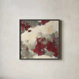 Syrah Gray Matter II Square by Mike Schick. Shown in a sleek black glass frame for a contemporary gallery look. Available as an archival giclee rolled canvas, fine art paper, or poster print. SKU 34219a.
