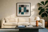Tango Detal II BW by Mike Schick. Displayed in a glass frame with matte in a clean modern living room. Available as an archival giclee rolled canvas, fine art paper, or poster print. SKU 33271a.