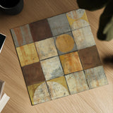 Tango Square II Neutral by Mike Schick. Shown as a detailed flat fine art print, highlighting archival giclee quality. Available as an archival giclee rolled canvas, fine art paper, or poster print. SKU 10401a.