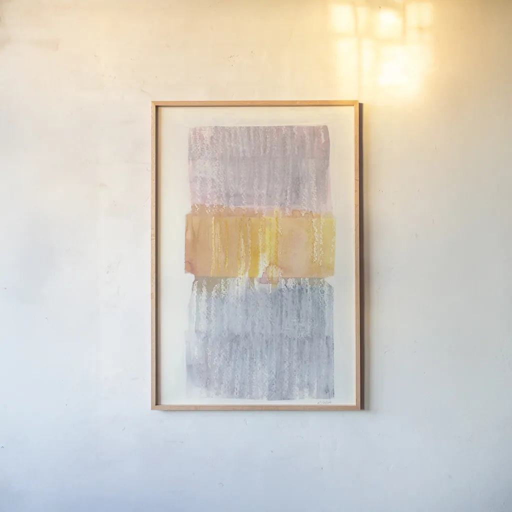 Test Drive by Mike Schick. shown as a paper print in a natural frame. Available as a archival giclee rolled canvas, fine art paper, or poster print. SKU 45452h.