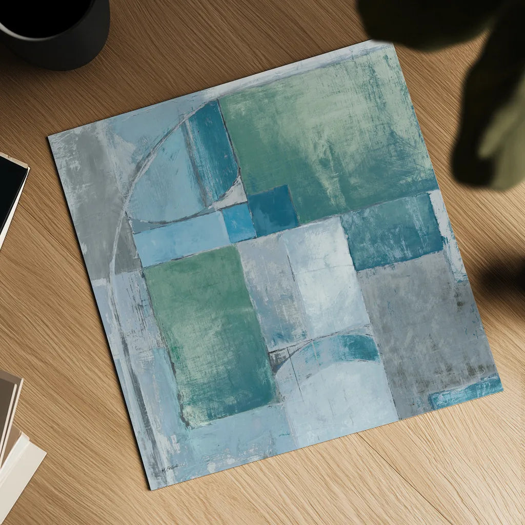 Trans Blues Before Sunrise by Mike Schick. Shown as a detailed flat fine art print, highlighting archival giclee quality. Available as an archival giclee rolled canvas, fine art paper, or poster print. SKU 34198a.