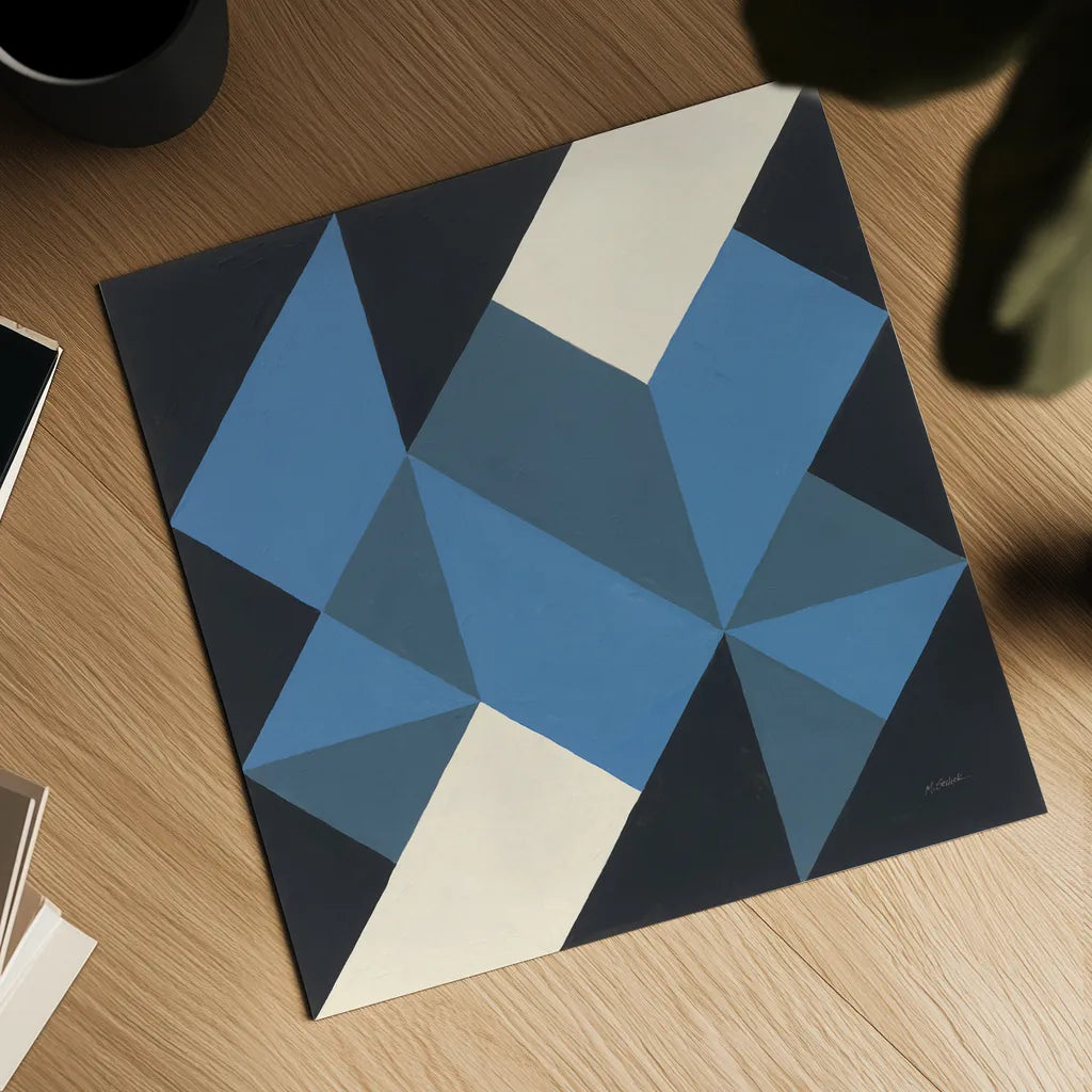 Triangles I by Mike Schick. Shown as a detailed flat fine art print, highlighting archival giclee quality. Available as an archival giclee rolled canvas, fine art paper, or poster print. SKU 69652a.