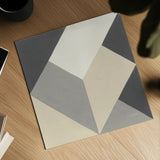 Triangles I Neutral Crop by Mike Schick. Shown as a detailed flat fine art print, highlighting archival giclee quality. Available as an archival giclee rolled canvas, fine art paper, or poster print. SKU 70241a.