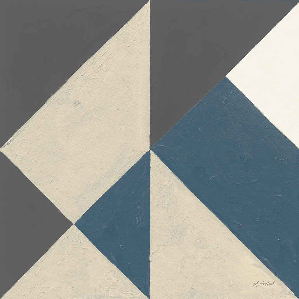 Triangles I Teal Crop by Mike Schick. SKU 79789a. Archival Giclee Fine art print for wall decor.