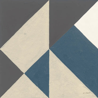 Triangles I Teal Crop by Mike Schick. SKU 79789a. Archival Giclee Fine art print for wall decor.