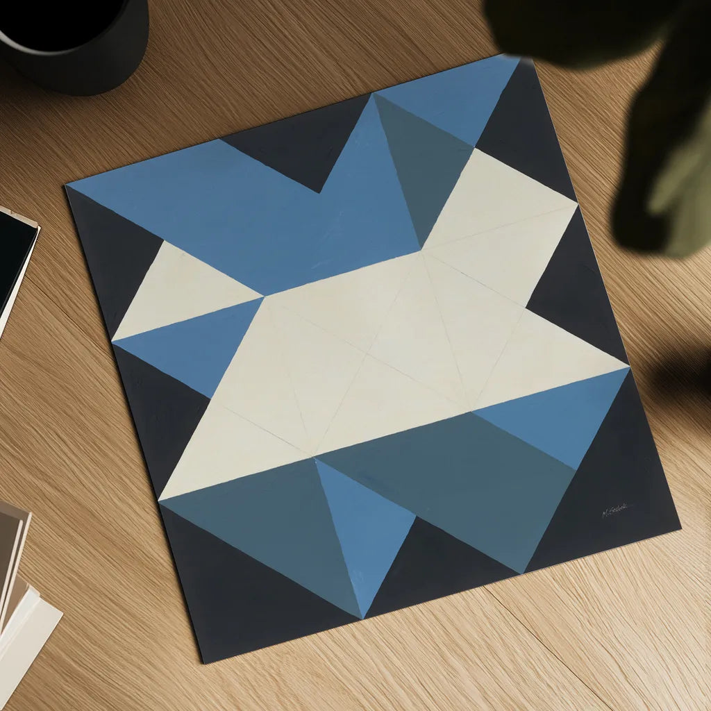 Triangles III by Mike Schick. Shown as a detailed flat fine art print, highlighting archival giclee quality. Available as an archival giclee rolled canvas, fine art paper, or poster print. SKU 69654a.