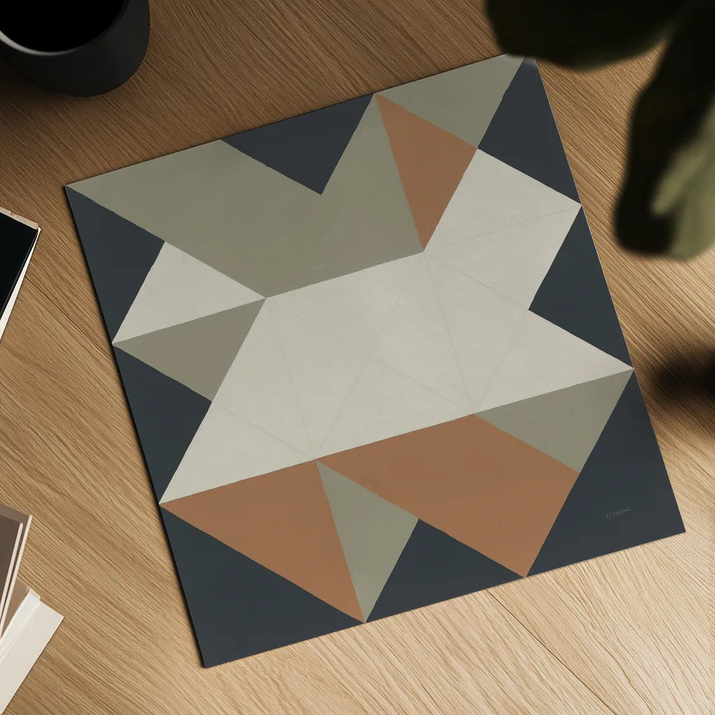 Triangles III Highland by Mike Schick. Shown as a detailed flat fine art print, highlighting archival giclee quality. Available as an archival giclee rolled canvas, fine art paper, or poster print. SKU 69860a.