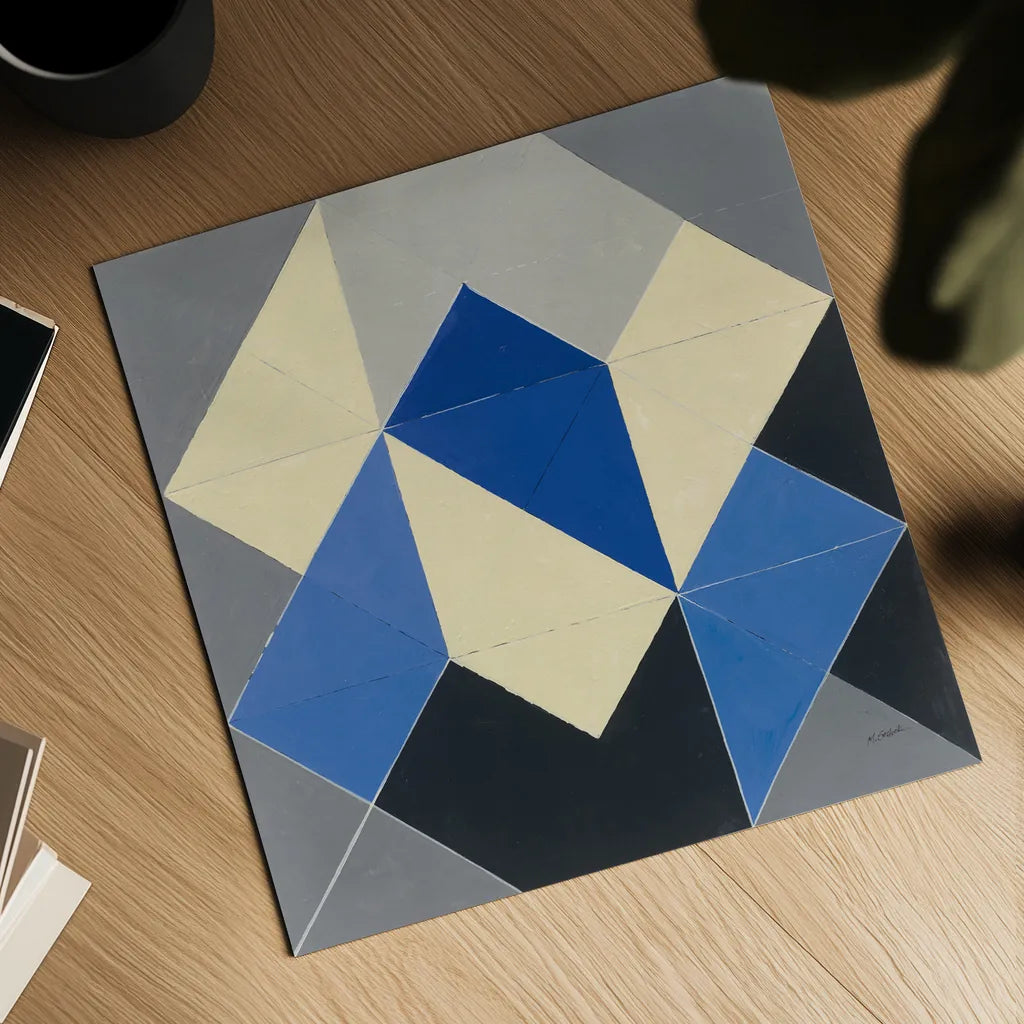 Triangles IV by Mike Schick. Shown as a detailed flat fine art print, highlighting archival giclee quality. Available as an archival giclee rolled canvas, fine art paper, or poster print. SKU 69655a.