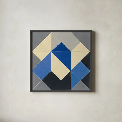 Triangles IV by Mike Schick. Shown in a sleek black glass frame for a contemporary gallery look. Available as an archival giclee rolled canvas, fine art paper, or poster print. SKU 69655a.