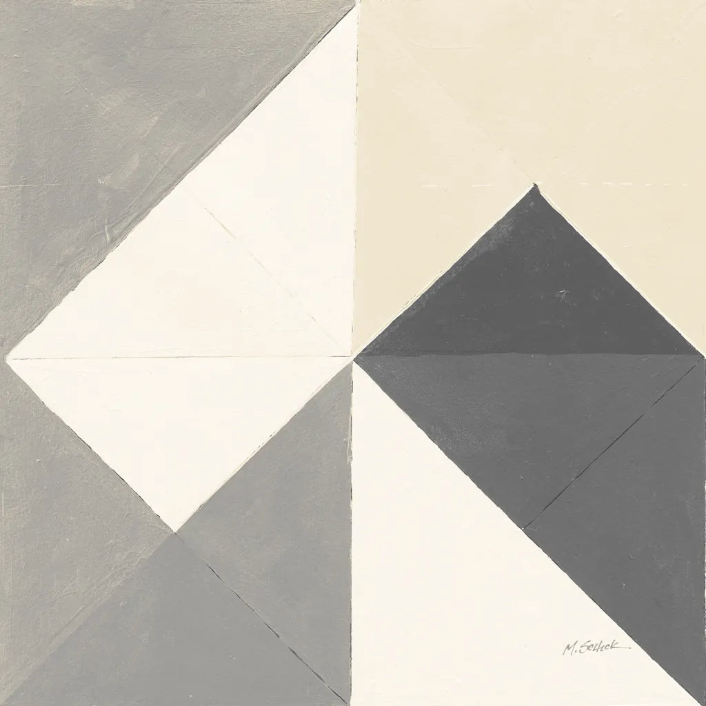 Triangles IV Neutral Crop by Mike Schick. SKU 70242a. Archival Giclee Fine art print for wall decor.