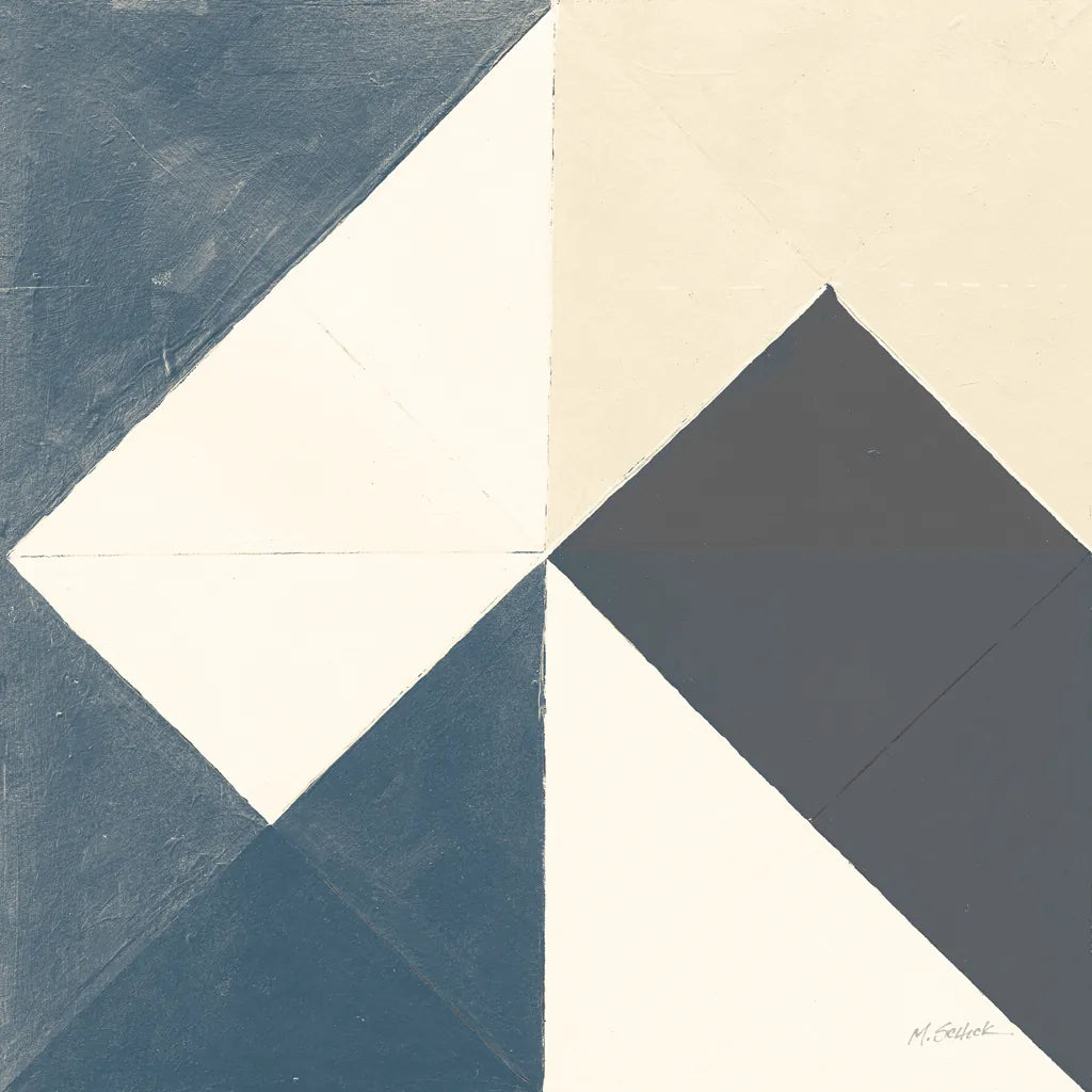 Triangles IV Teal Crop by Mike Schick. SKU 79790a. Archival Giclee Fine art print for wall decor.