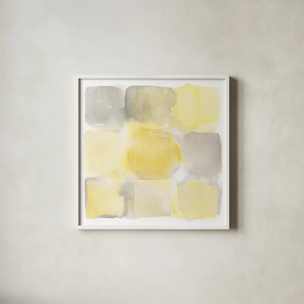 Two Tone I by Mike Schick. Shown in a crisp white glass frame for a clean and minimalist style. Available as an archival giclee rolled canvas, fine art paper, or poster print. SKU 20722a.