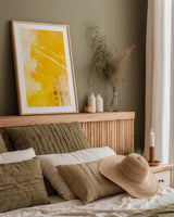 Understatement by Mike Schick. shown as a paper print in a natural frame. Available as a archival giclee rolled canvas, fine art paper, or poster print. SKU 64646h.