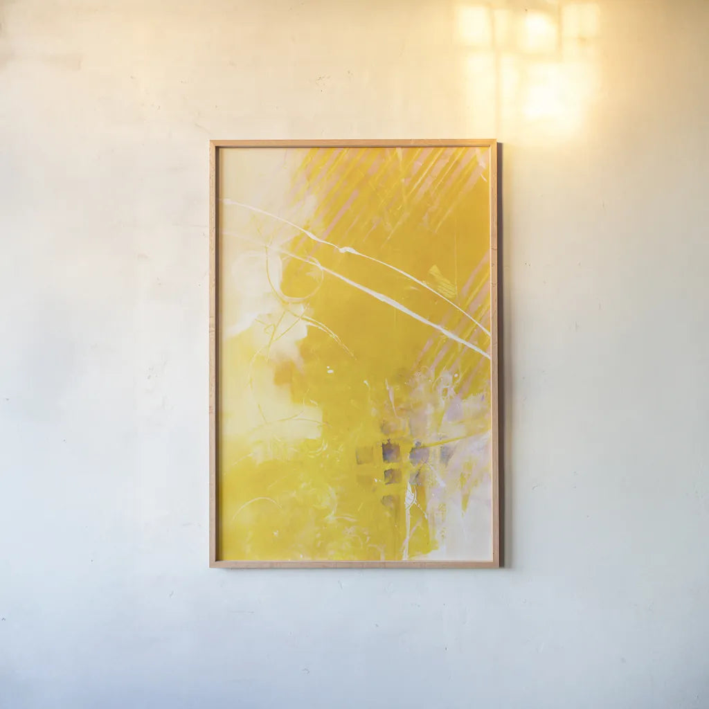 Understatement by Mike Schick. shown as a paper print in a natural frame. Available as a archival giclee rolled canvas, fine art paper, or poster print. SKU 64646h.