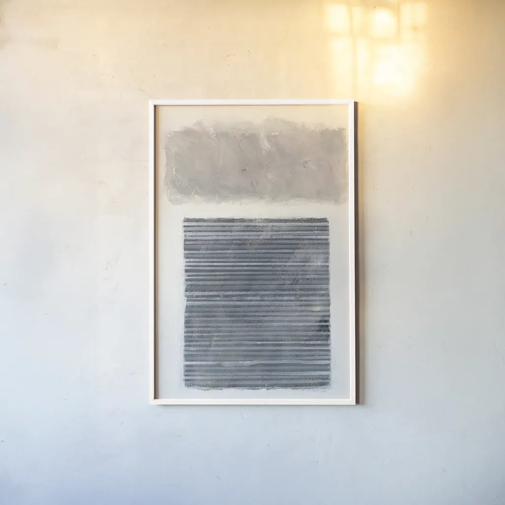 Venetian Gray by Mike Schick. shown as a paper print in a white frame. Available as a archival giclee rolled canvas, fine art paper, or poster print. SKU 30615h.