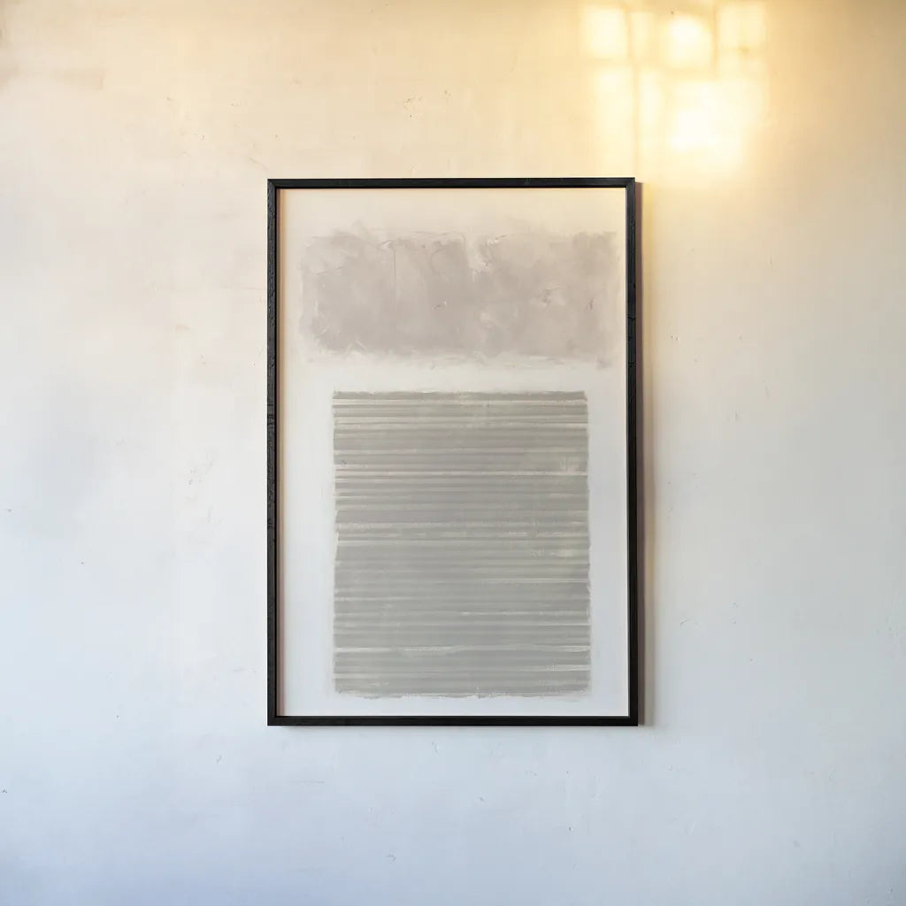 Venetian Neutral by Mike Schick. shown as a paper print in a black flame. Available as a archival giclee rolled canvas, fine art paper, or poster print. SKU 42923h.