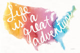 Watercolor USA by Mike Schick. SKU 25454i. Archival Giclee Fine art print for wall decor.