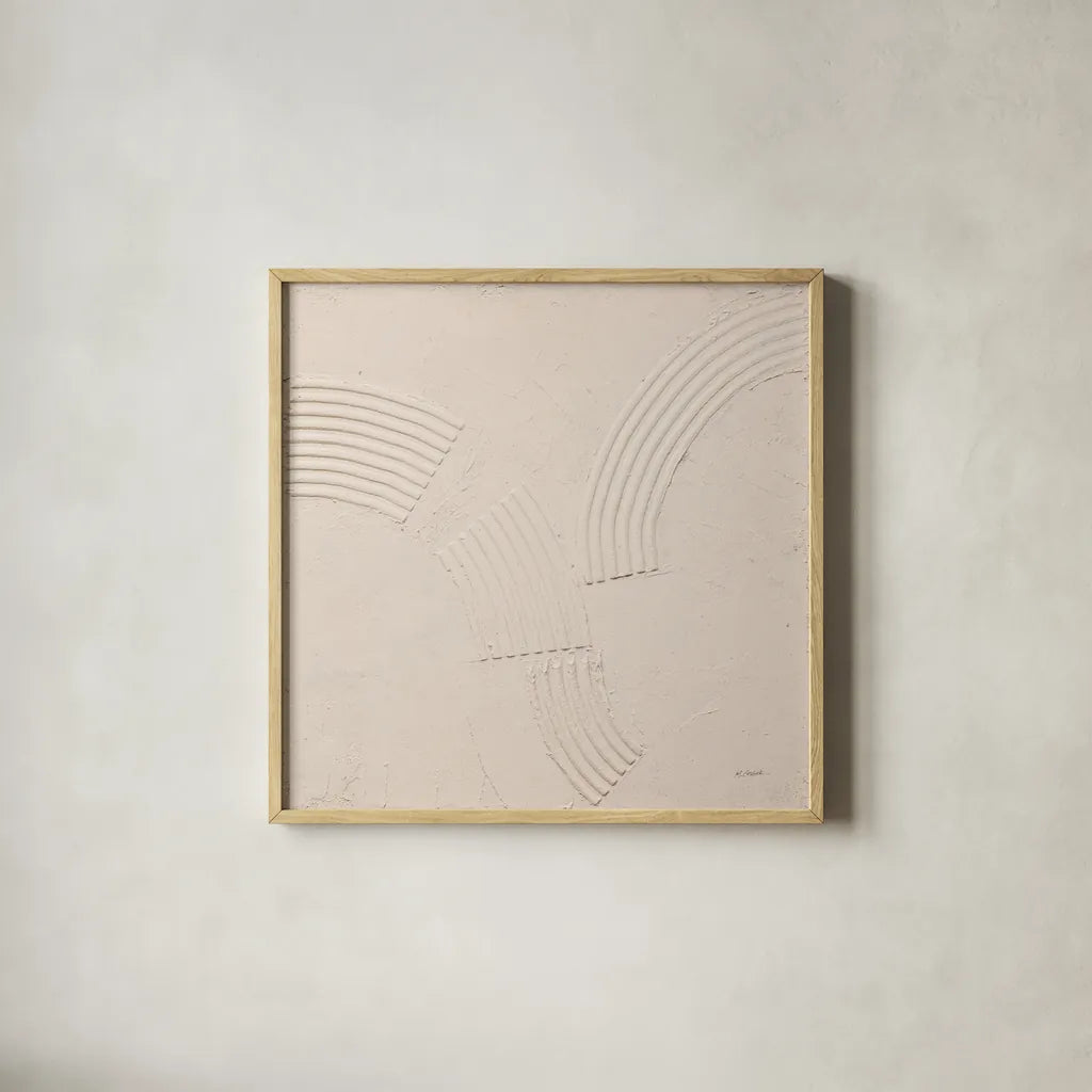 Wax and Wane by Mike Schick. Shown in a natural wood glass frame for a timeless modern aesthetic. Available as an archival giclee rolled canvas, fine art paper, or poster print. SKU 86336a.