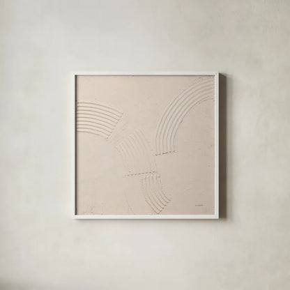 Wax and Wane by Mike Schick. Shown in a crisp white glass frame for a clean and minimalist style. Available as an archival giclee rolled canvas, fine art paper, or poster print. SKU 86336a.