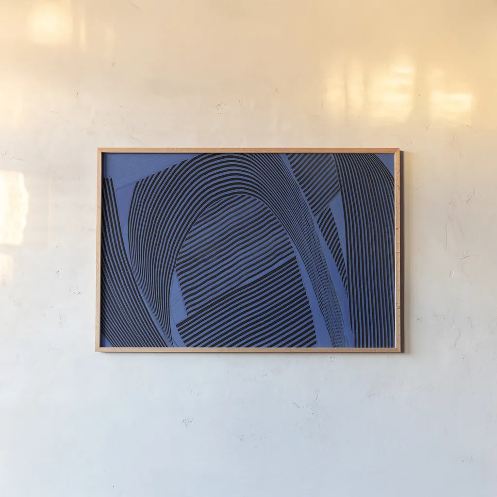 Weaving I Crop by Mike Schick. shown as a paper print in a natural frame. Available as a archival giclee rolled canvas, fine art paper, or poster print. SKU 59965i.