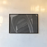 Weaving I Gray Crop by Mike Schick. shown as a paper print in a black flame. Available as a archival giclee rolled canvas, fine art paper, or poster print. SKU 79786i.