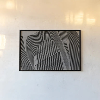 Weaving I Gray Crop by Mike Schick. shown as a paper print in a black flame. Available as a archival giclee rolled canvas, fine art paper, or poster print. SKU 79786i.
