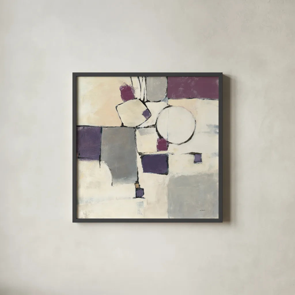White Out I by Mike Schick. Shown in a sleek black glass frame for a contemporary gallery look. Available as an archival giclee rolled canvas, fine art paper, or poster print. SKU 6463a.