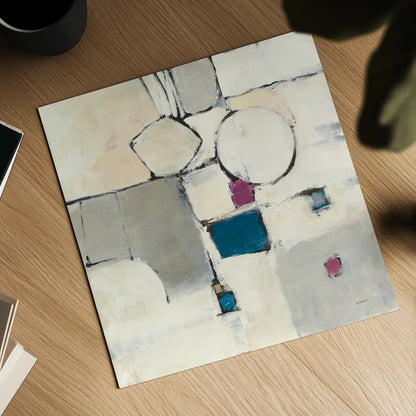 White Out I Neutral by Mike Schick. Shown as a detailed flat fine art print, highlighting archival giclee quality. Available as an archival giclee rolled canvas, fine art paper, or poster print. SKU 19717a.