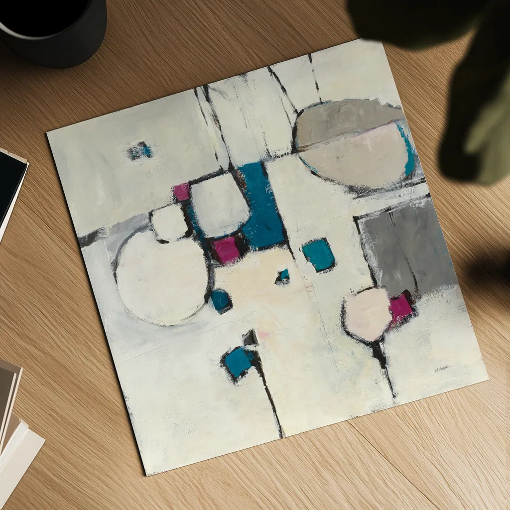 White Out II Neutral by Mike Schick. Shown as a detailed flat fine art print, highlighting archival giclee quality. Available as an archival giclee rolled canvas, fine art paper, or poster print. SKU 19718a.