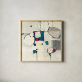 White Out II Neutral by Mike Schick. Shown in a natural wood glass frame for a timeless modern aesthetic. Available as an archival giclee rolled canvas, fine art paper, or poster print. SKU 19718a.