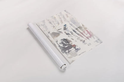 White Out in the Forest by Mike Schick. shown as a rolled paper print. Available as archival giclee rolled canvas, fine art paper, or poster print. SKU 28665h.