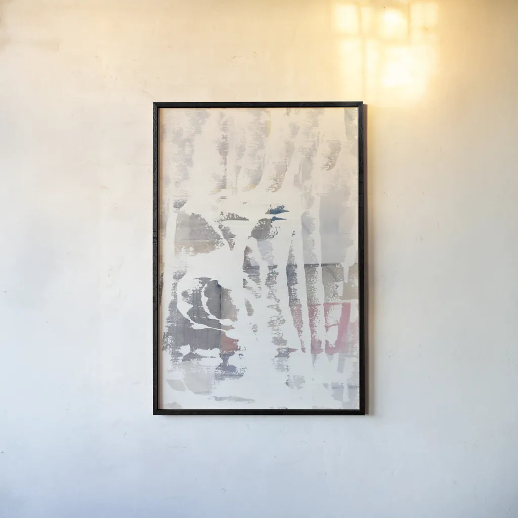 White Out in the Forest by Mike Schick. shown as a paper print in a black flame. Available as a archival giclee rolled canvas, fine art paper, or poster print. SKU 28665h.