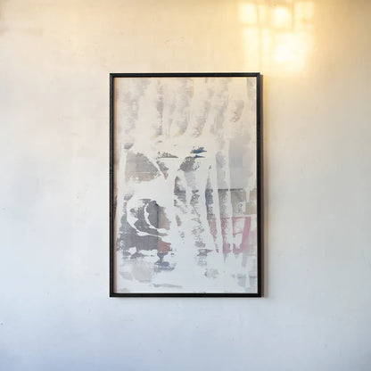 White Out in the Forest by Mike Schick. shown as a paper print in a black flame. Available as a archival giclee rolled canvas, fine art paper, or poster print. SKU 28665h.