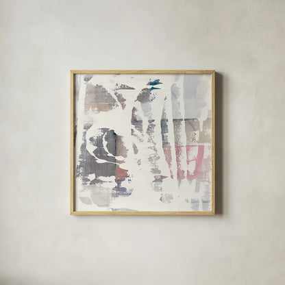 White Out in the Forest Crop by Mike Schick. Shown in a natural wood glass frame for a timeless modern aesthetic. Available as an archival giclee rolled canvas, fine art paper, or poster print. SKU 28665a.