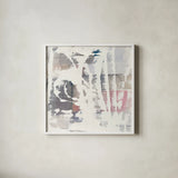 White Out in the Forest Crop by Mike Schick. Shown in a crisp white glass frame for a clean and minimalist style. Available as an archival giclee rolled canvas, fine art paper, or poster print. SKU 28665a.