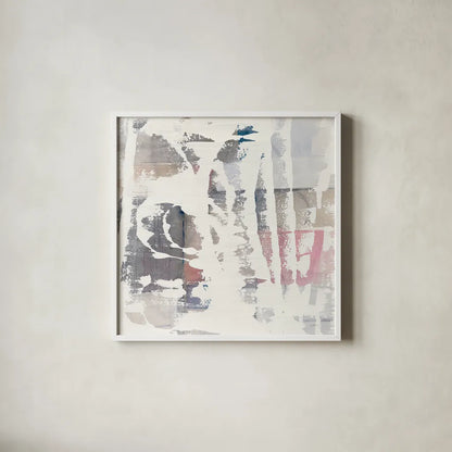 White Out in the Forest Crop by Mike Schick. Shown in a crisp white glass frame for a clean and minimalist style. Available as an archival giclee rolled canvas, fine art paper, or poster print. SKU 28665a.