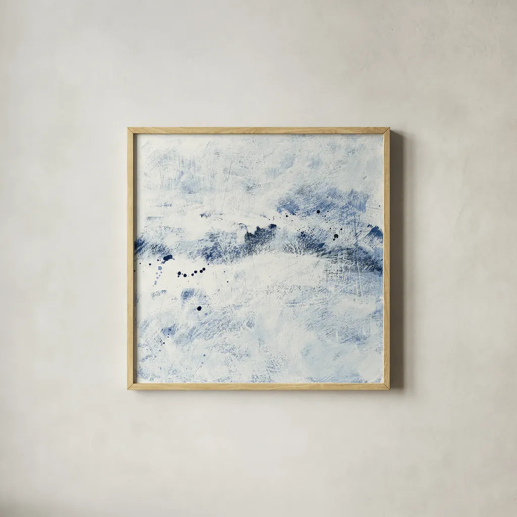 Wipe Out by Mike Schick. Shown in a natural wood glass frame for a timeless modern aesthetic. Available as an archival giclee rolled canvas, fine art paper, or poster print. SKU 22818a.