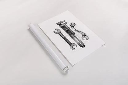 Wrenches by Mike Schick. shown as a rolled paper print. Available as archival giclee rolled canvas, fine art paper, or poster print. SKU 58754h.