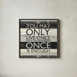 Zephyr Quote I by Mike Schick. Shown in a sleek black glass frame for a contemporary gallery look. Available as an archival giclee rolled canvas, fine art paper, or poster print. SKU 11070a.