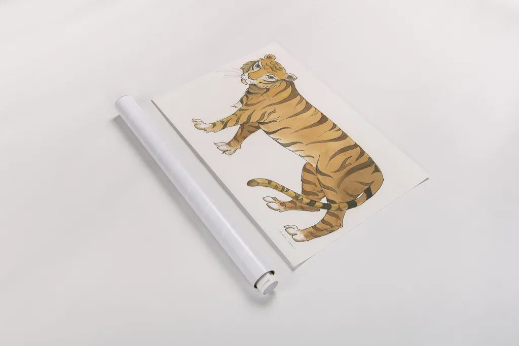 Big Cats IV by Miranda Thomas. shown as a rolled paper print. Available as archival giclee rolled canvas, fine art paper, or poster print. SKU 53740i.