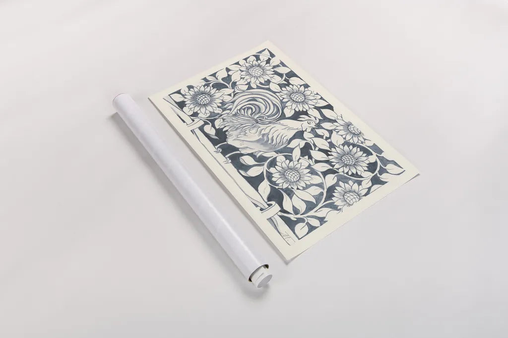 Farm Life I by Miranda Thomas. shown as a rolled paper print. Available as archival giclee rolled canvas, fine art paper, or poster print. SKU 35482i.