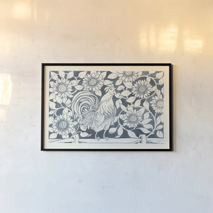 Farm Life I by Miranda Thomas. shown as a paper print in a black flame. Available as a archival giclee rolled canvas, fine art paper, or poster print. SKU 35482i.