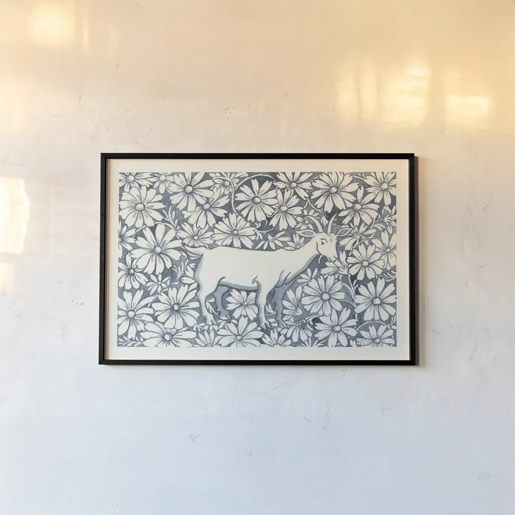 Farm Life III by Miranda Thomas. shown as a paper print in a black flame. Available as a archival giclee rolled canvas, fine art paper, or poster print. SKU 35484i.