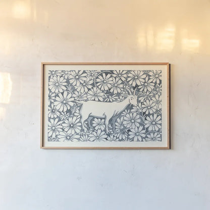 Farm Life III by Miranda Thomas. shown as a paper print in a natural frame. Available as a archival giclee rolled canvas, fine art paper, or poster print. SKU 35484i.