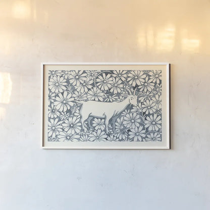 Farm Life III by Miranda Thomas. shown as a paper print in a white frame. Available as a archival giclee rolled canvas, fine art paper, or poster print. SKU 35484i.